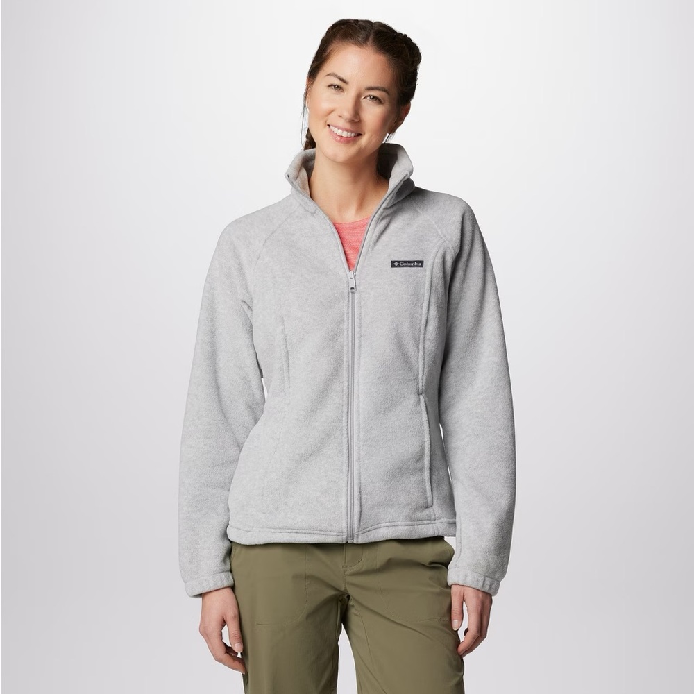 Columbia Women's Light Gray Full Zip Fleece Jacket